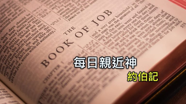 Read more about the article 每日親近神 2024/12/24 約伯記 第22天